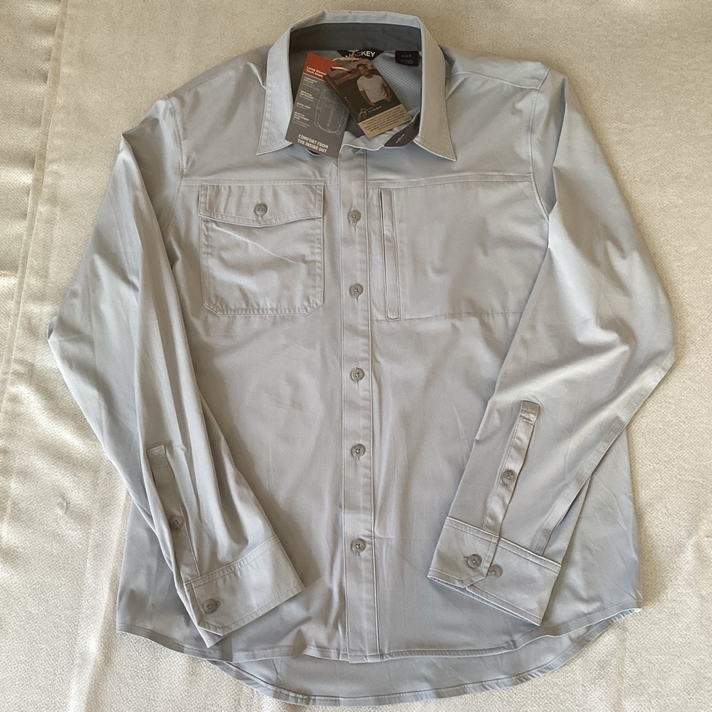 Jockey Light Gray Long Sleeve Tech Shirt